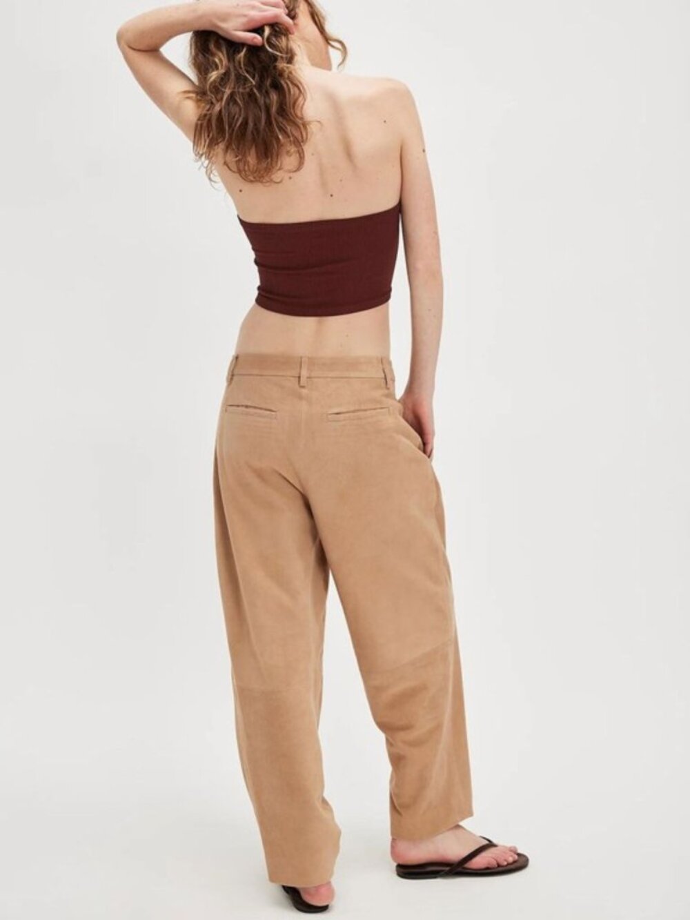 NWT CLOSED Goatskin Suede Ruthy Pleated Pants 28 Free People Exclusive $1170